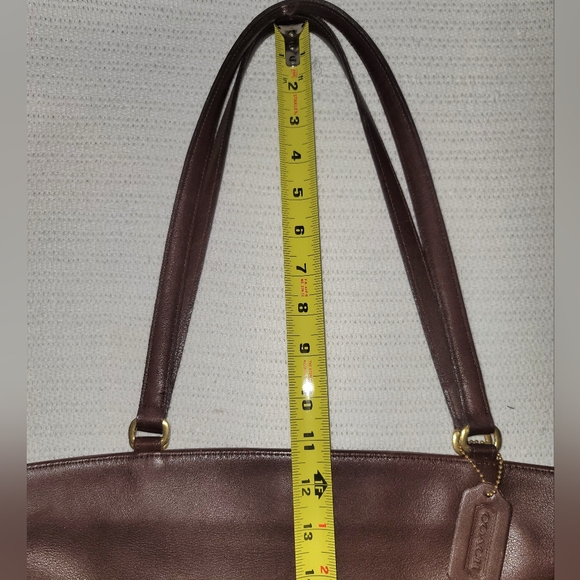Vintage Coach Tribeca Mohogany Leather Tote Bag - Picture 12 of 16